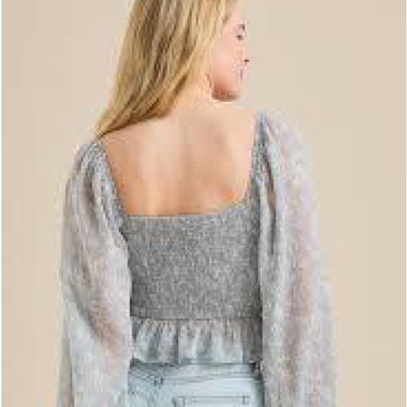 Altar'd State Charla Cropped Blouse NWOT Size M❤️ - Picture 6 of 7